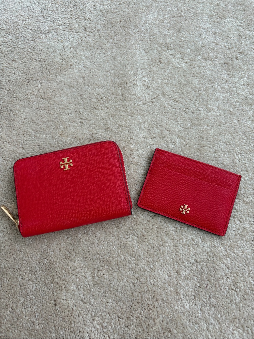 New Tory Burch Zip Wallet with Matching Card Case